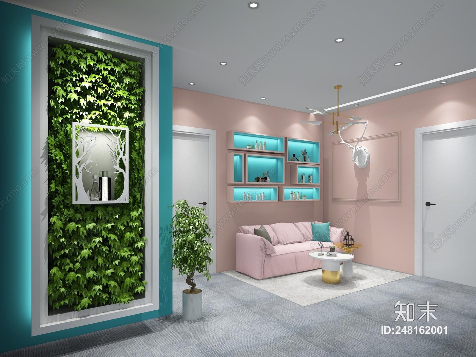 现代美甲店3D模型下载【ID:248162001】