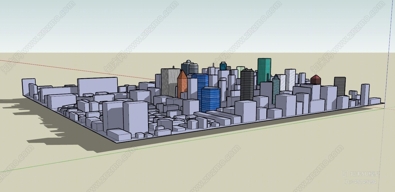 现代户外建筑SU模型下载【ID:345149294】