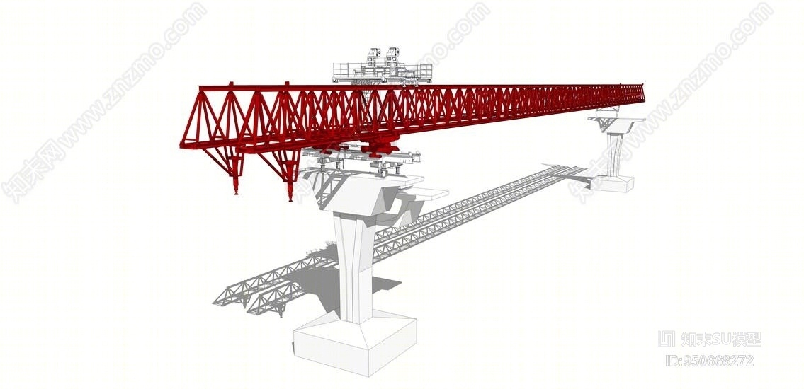 现代风格大桥SU模型下载【ID:950668272】