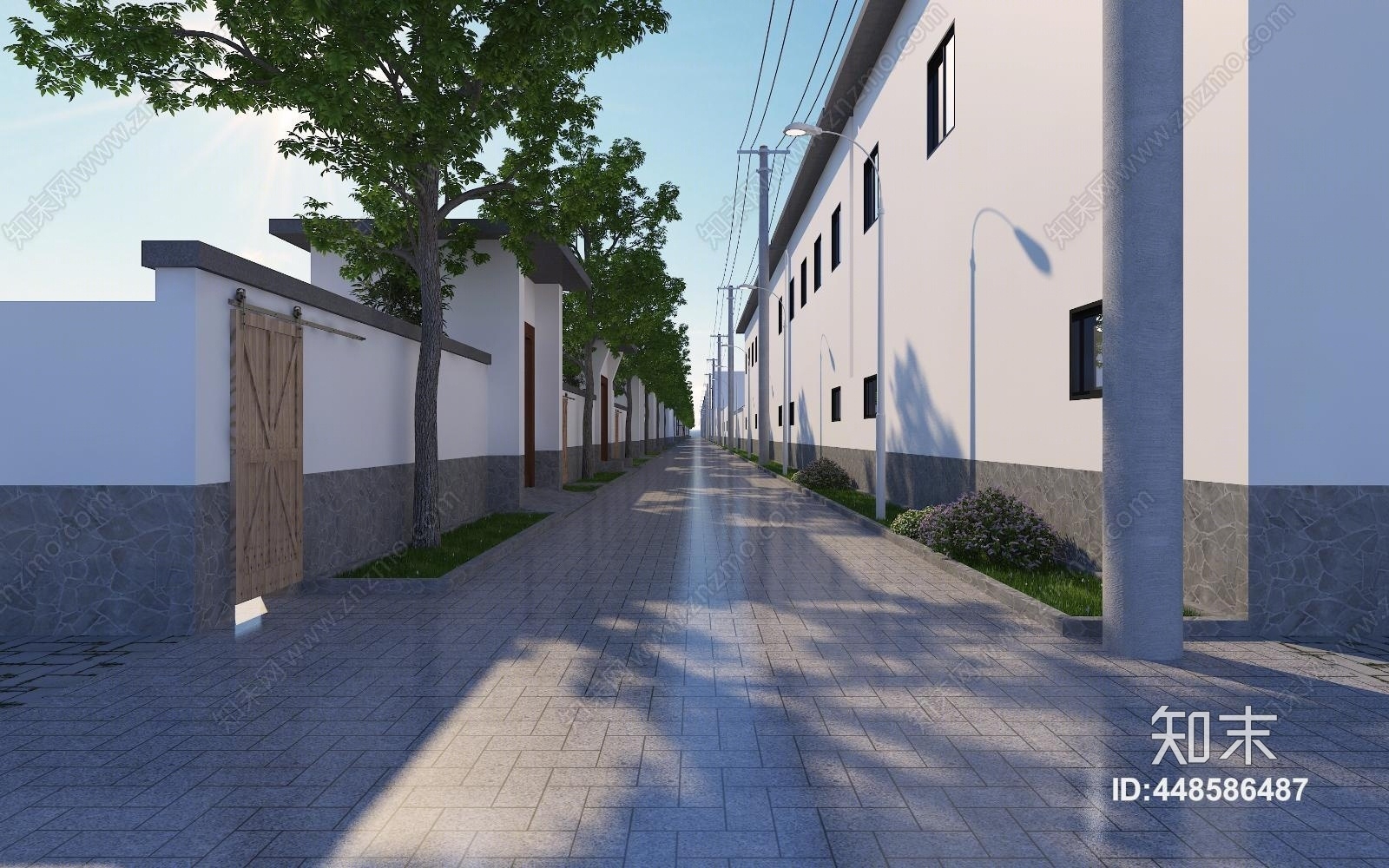 现代农村街道3D模型下载【ID:448586487】