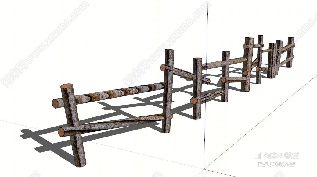现代景墙SU模型草图