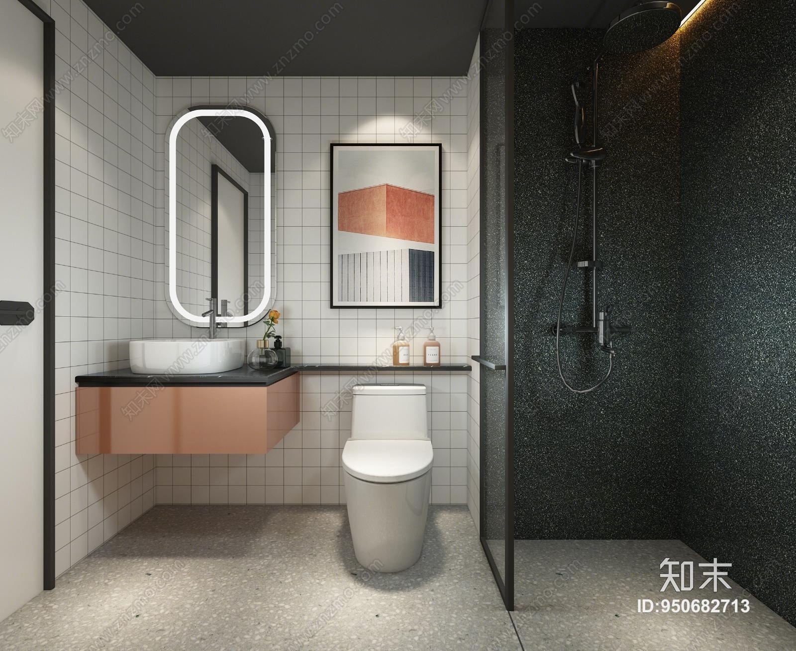 现代简单单身公寓3D模型下载【ID:950682713】