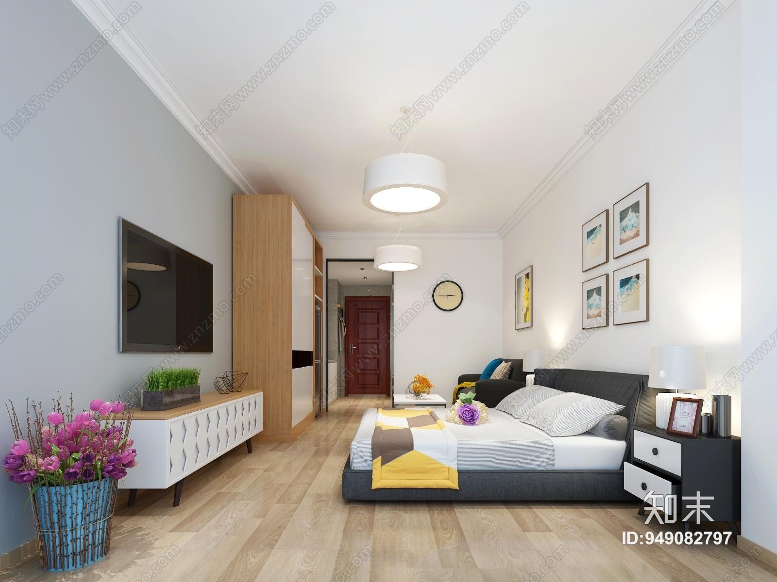 现代单身公寓3D模型下载【ID:949082797】
