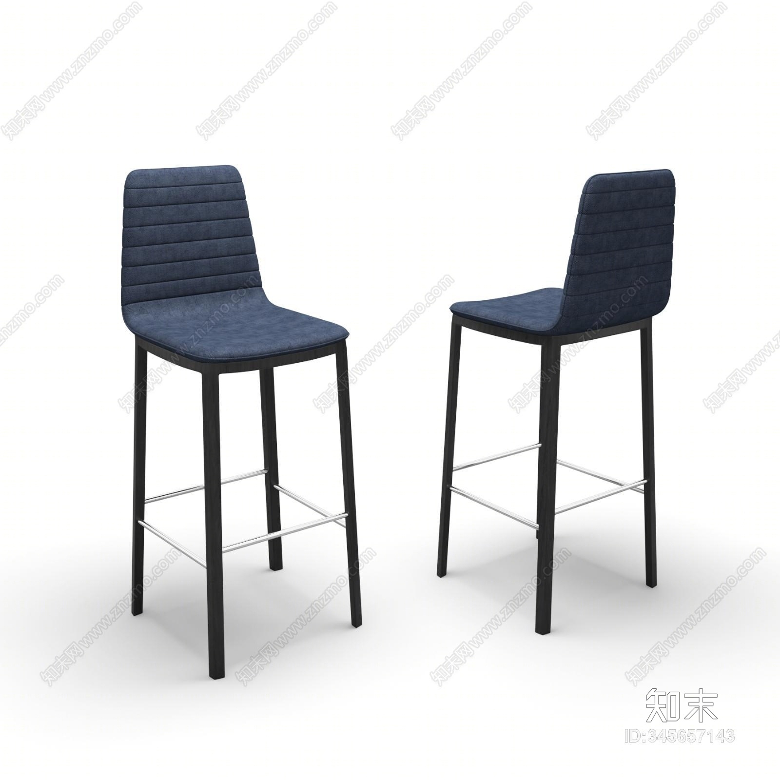 现代吧台椅模型3D模型下载【ID:345657143】