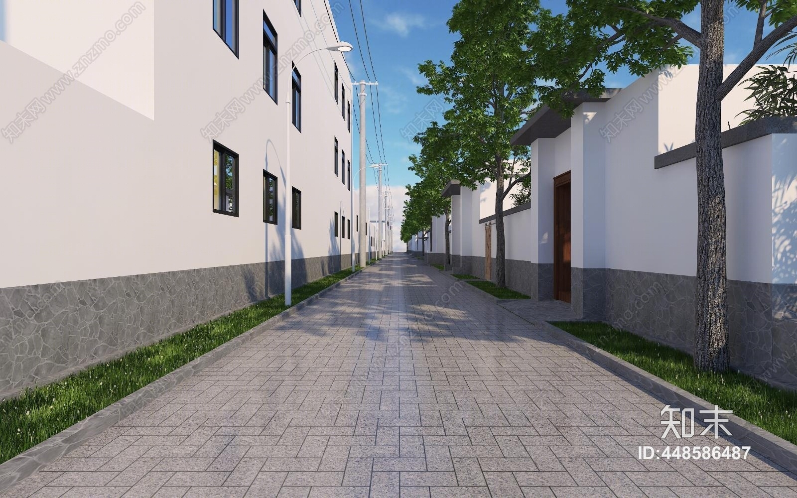 现代农村街道3D模型下载【ID:448586487】