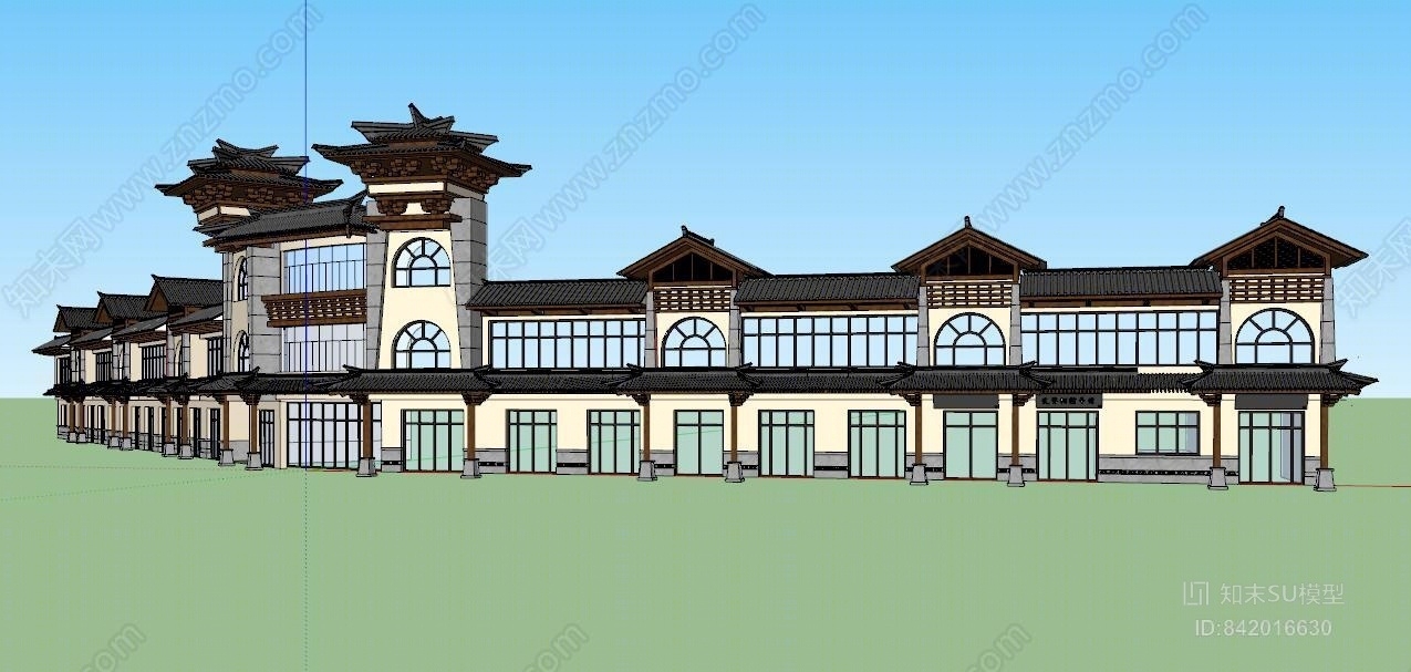 汉代建筑SU模型下载【ID:842016630】