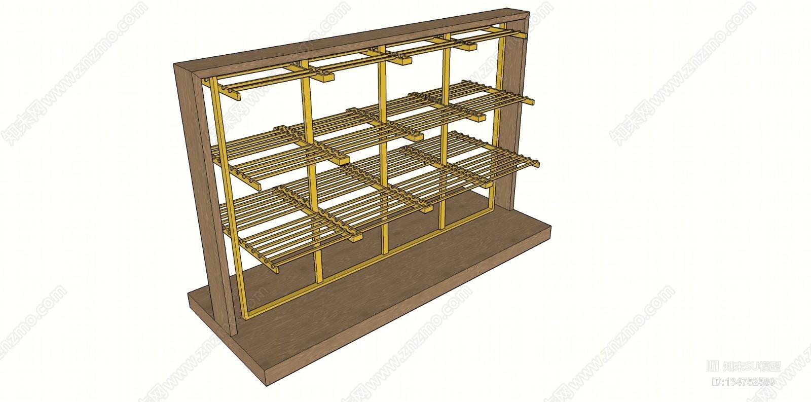 商场衣架裤架展架道具SU模型下载【ID:134752580】