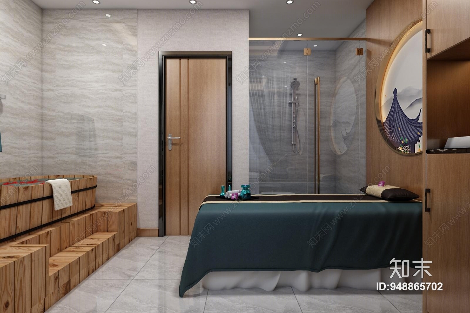 新中式理发店3D模型下载【ID:948865702】