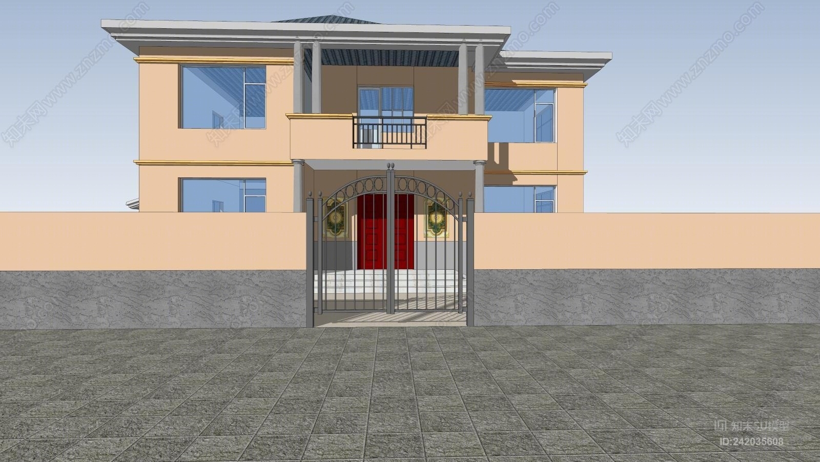 新古典风格农村建设改造SU模型下载【ID:242035608】