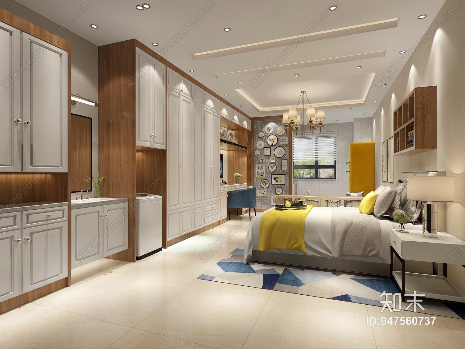 北欧单身公寓3D模型下载【ID:947560737】