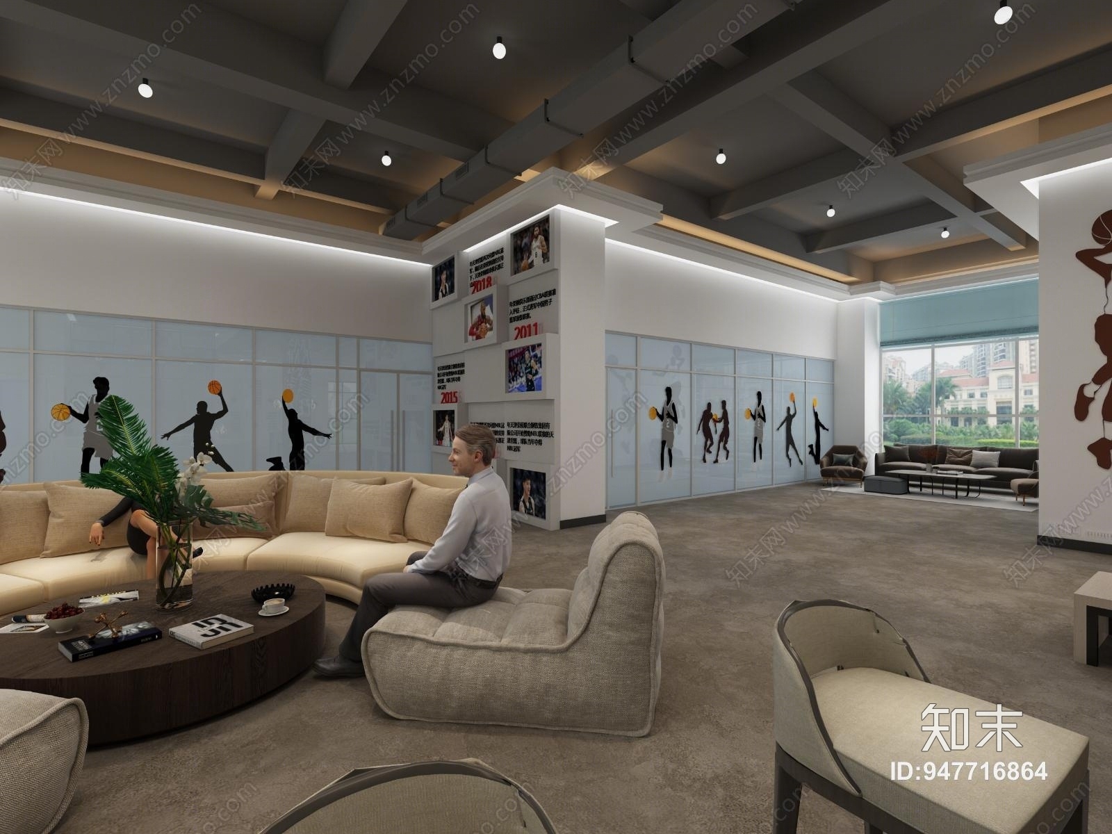 工业风篮球俱乐部3D模型下载【ID:947716864】