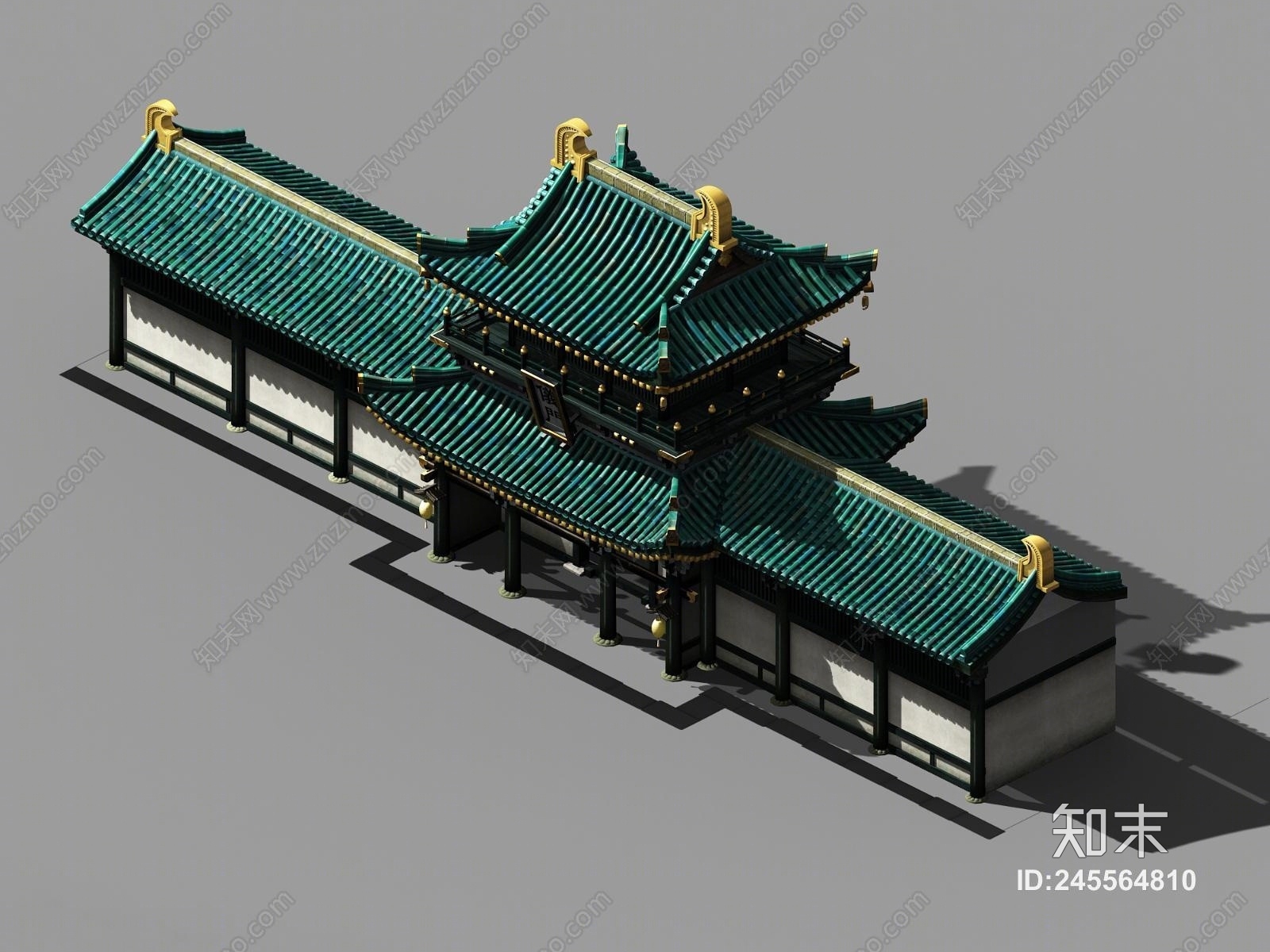 中式古建3D模型下载【ID:245564810】