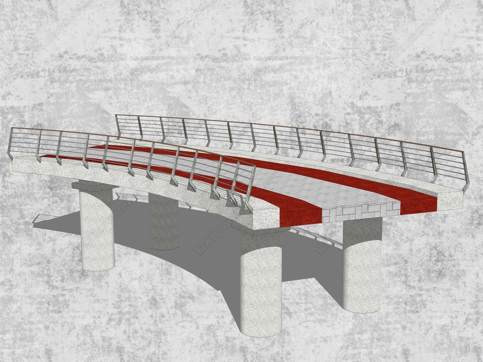 景观桥SU模型下载【ID:942061236】