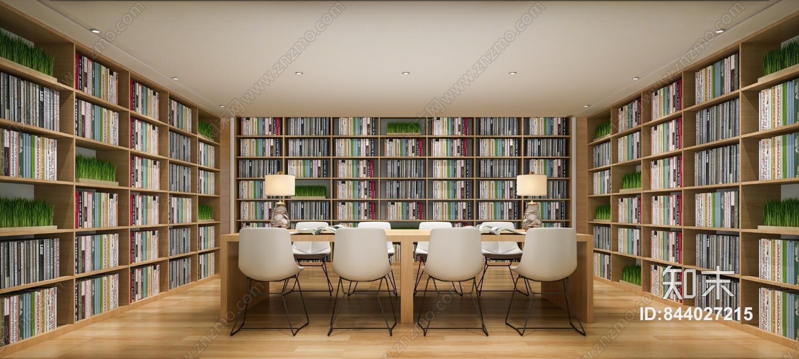 现代阅览室3D模型下载【ID:844027215】