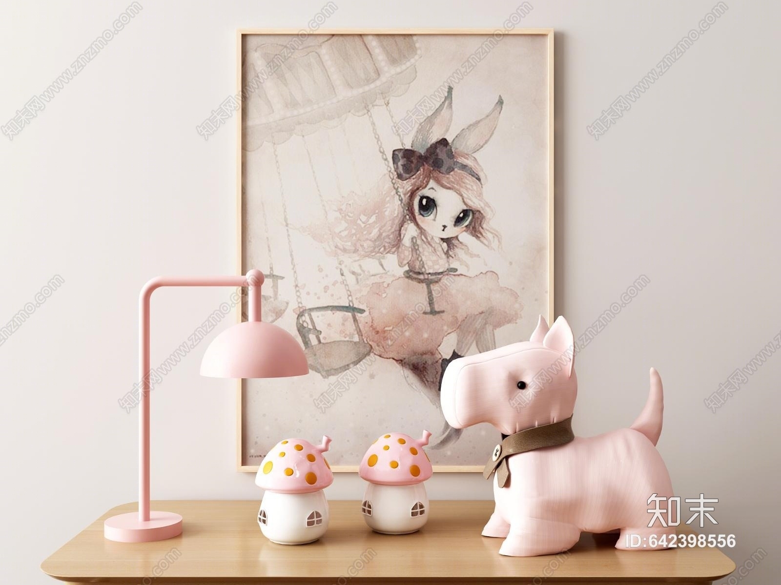 现代儿童台灯摆件3D模型下载【ID:642398556】