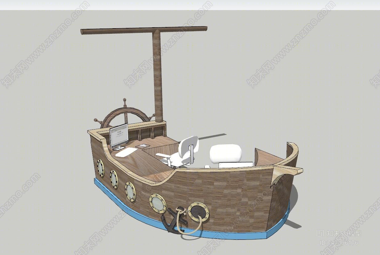 现代展示架SU模型下载【ID:747306176】