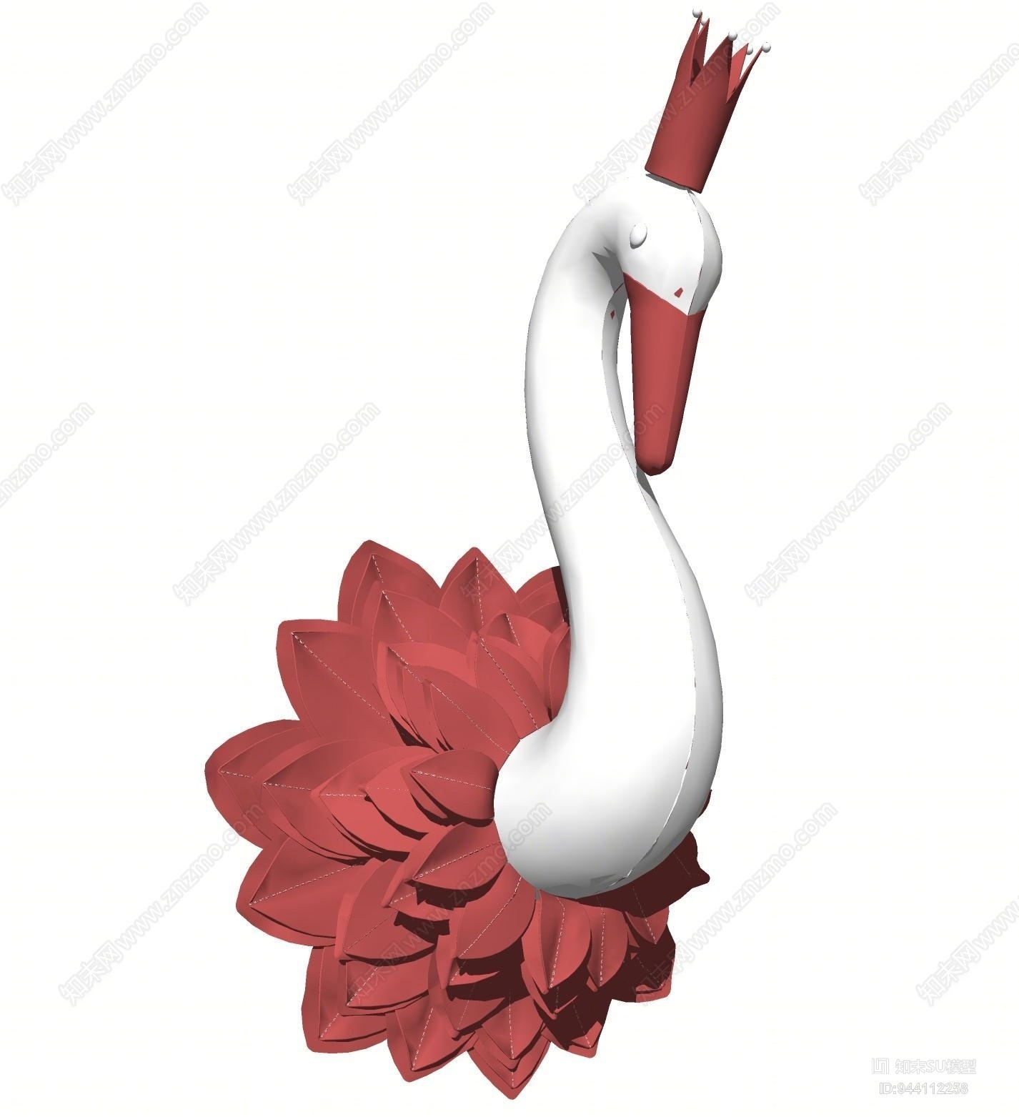 现代天鹅挂件SU模型下载【ID:944112258】