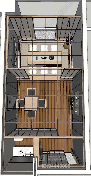新中式茶楼SU模型下载【ID:944430051】