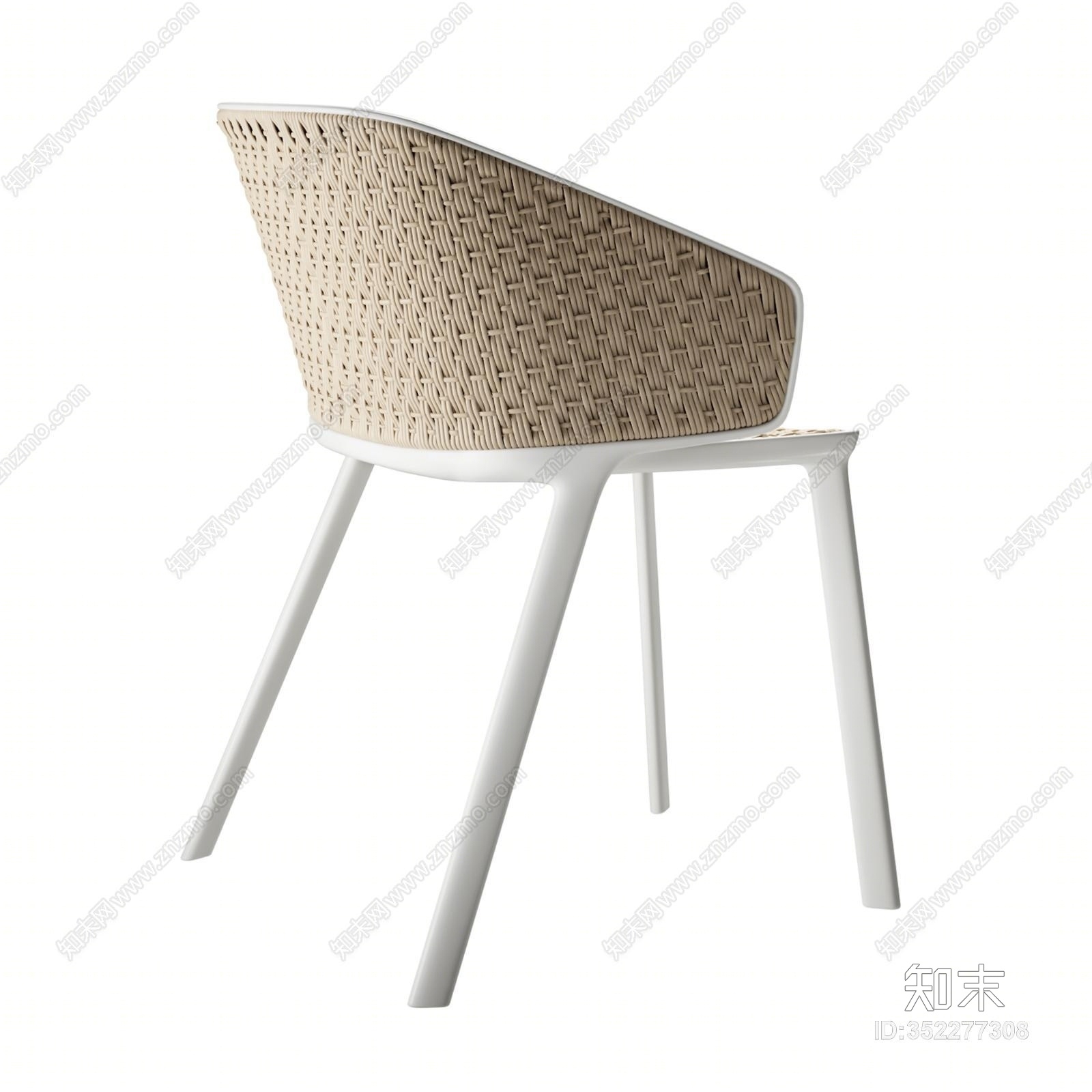 现代编织椅子3D模型下载【ID:352277308】