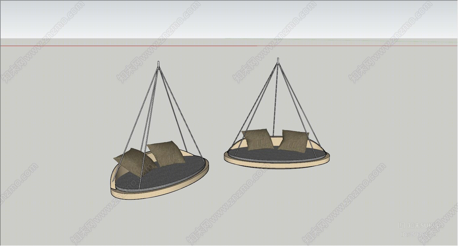 现代风格吊椅SU模型下载【ID:350364319】