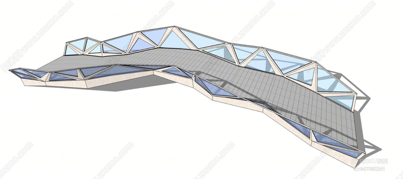 现代风格桥SU模型下载【ID:947092241】