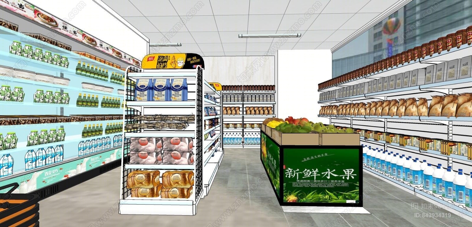 现代商超SU模型下载【ID:843934319】