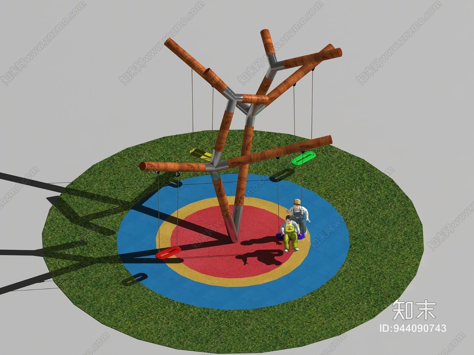 现代树枝创意秋千3D模型下载【ID:944090743】