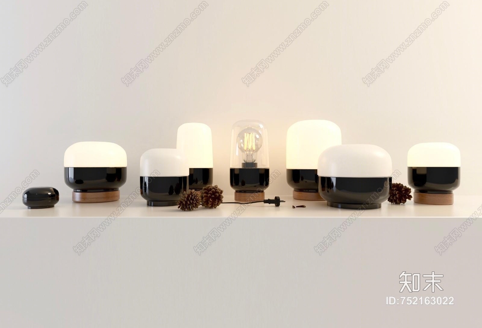 现代床头灯3D模型下载【ID:752163022】