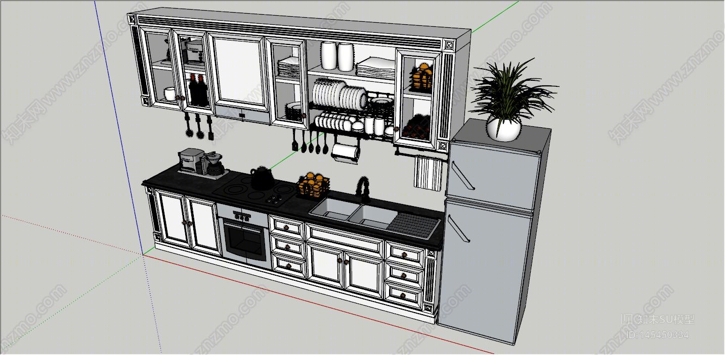 北欧厨房用具SU模型下载【ID:145450334】