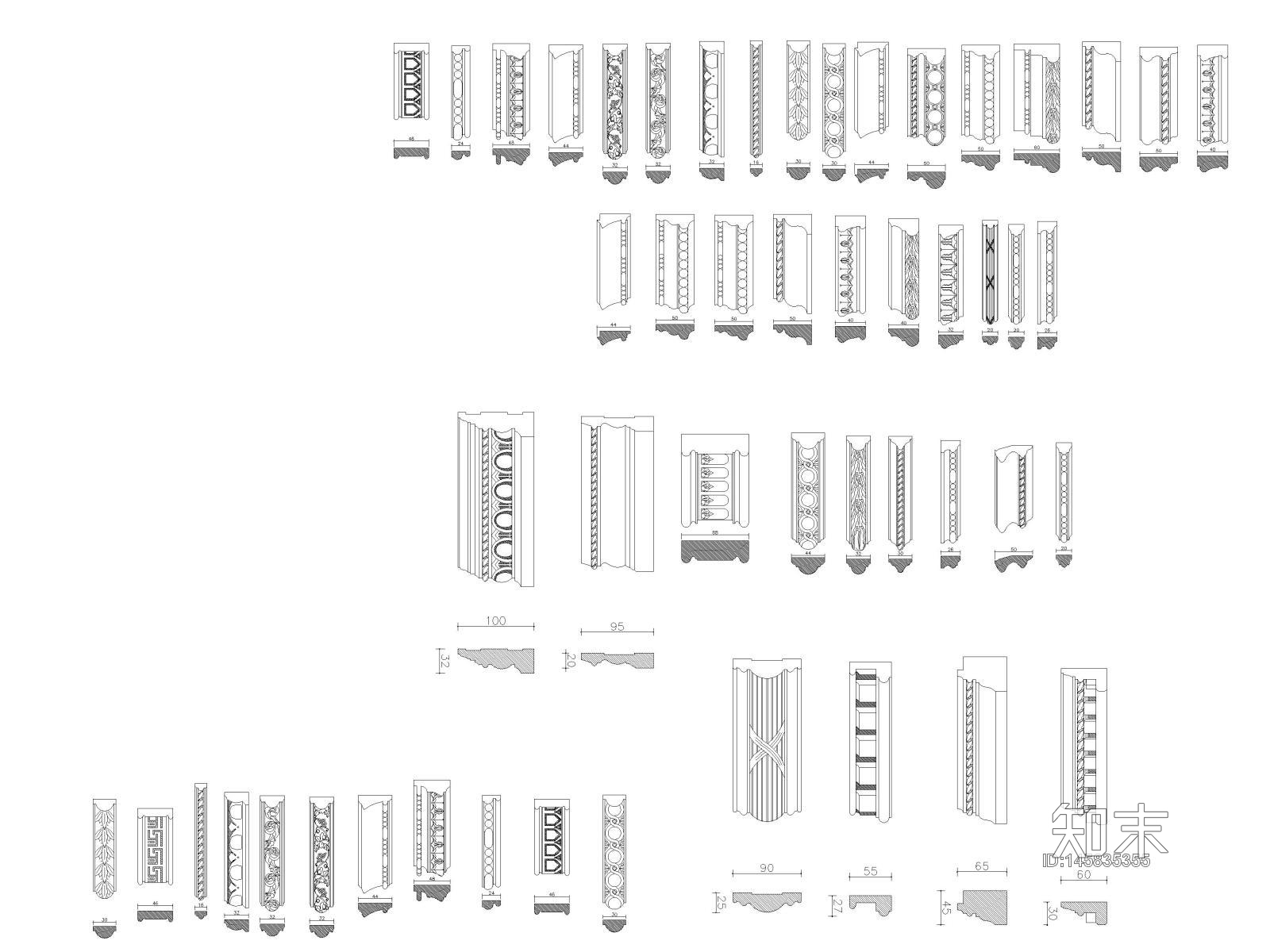 各式线条施工图下载【ID:145835355】