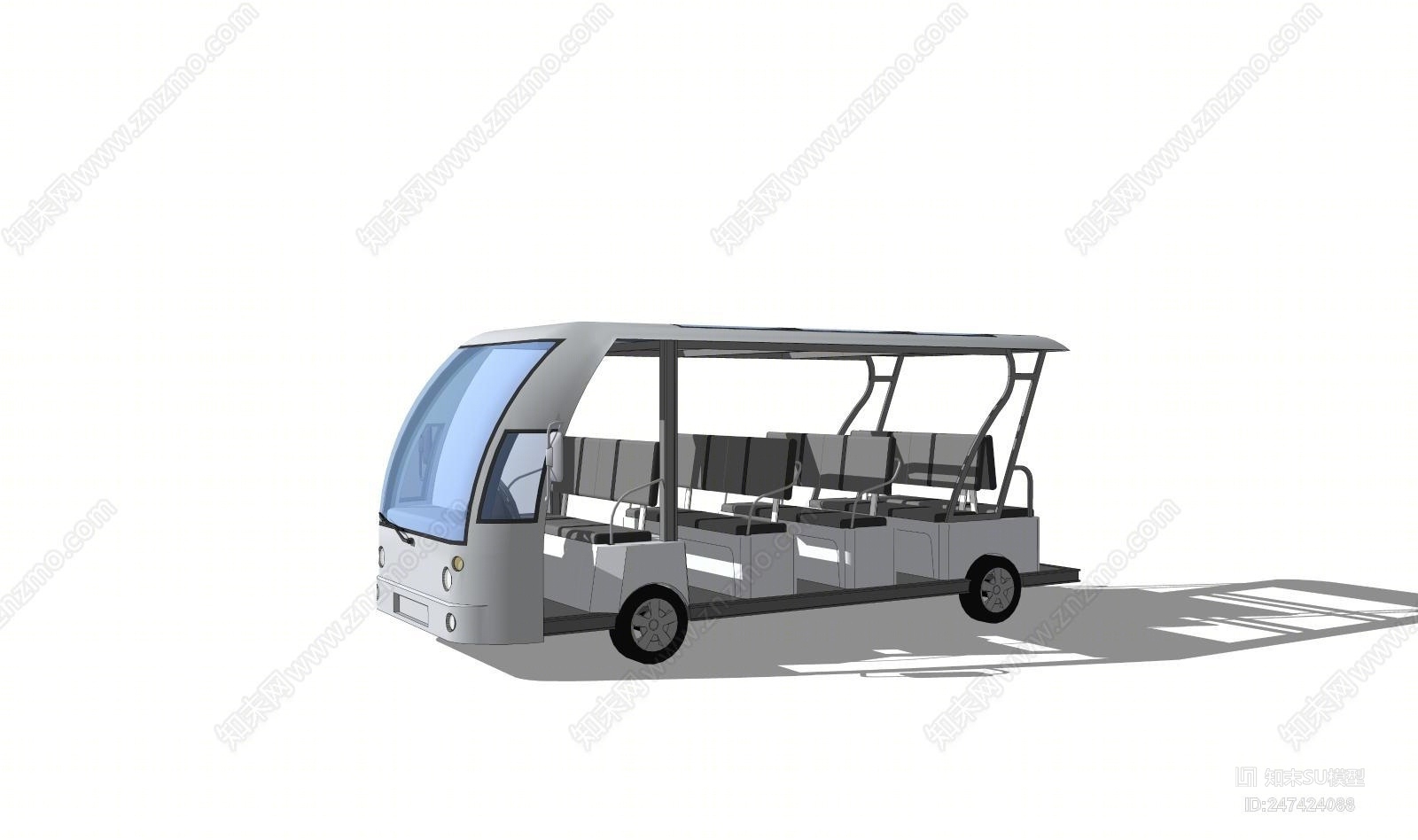 现代电动观光车SU模型下载【ID:247424088】