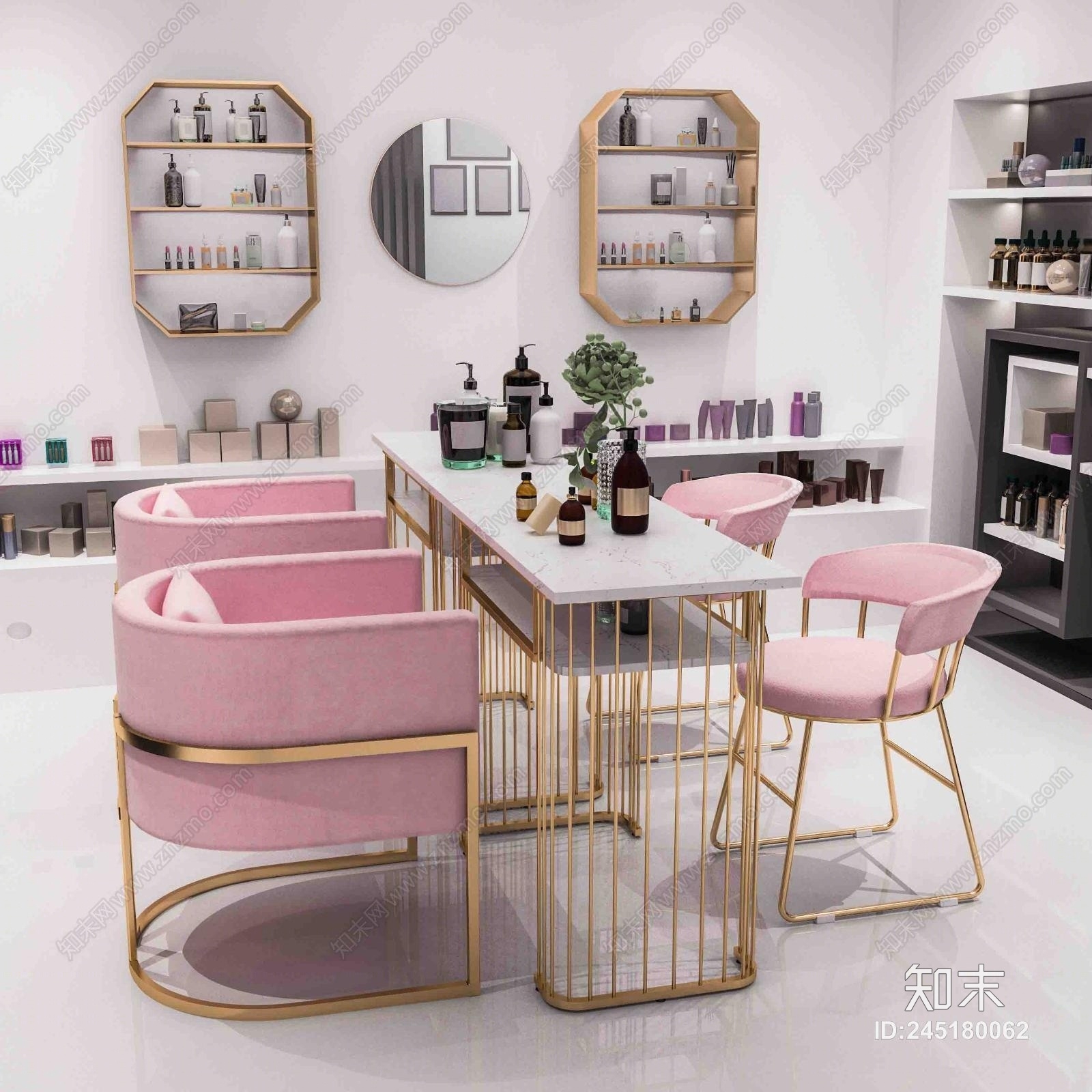 北欧美甲店3D模型下载【ID:245180062】