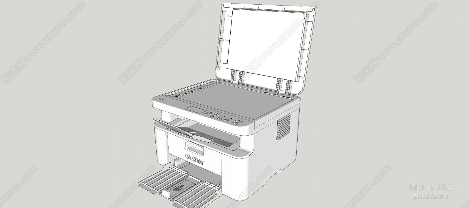 现代复印机SU模型下载【ID:843824613】