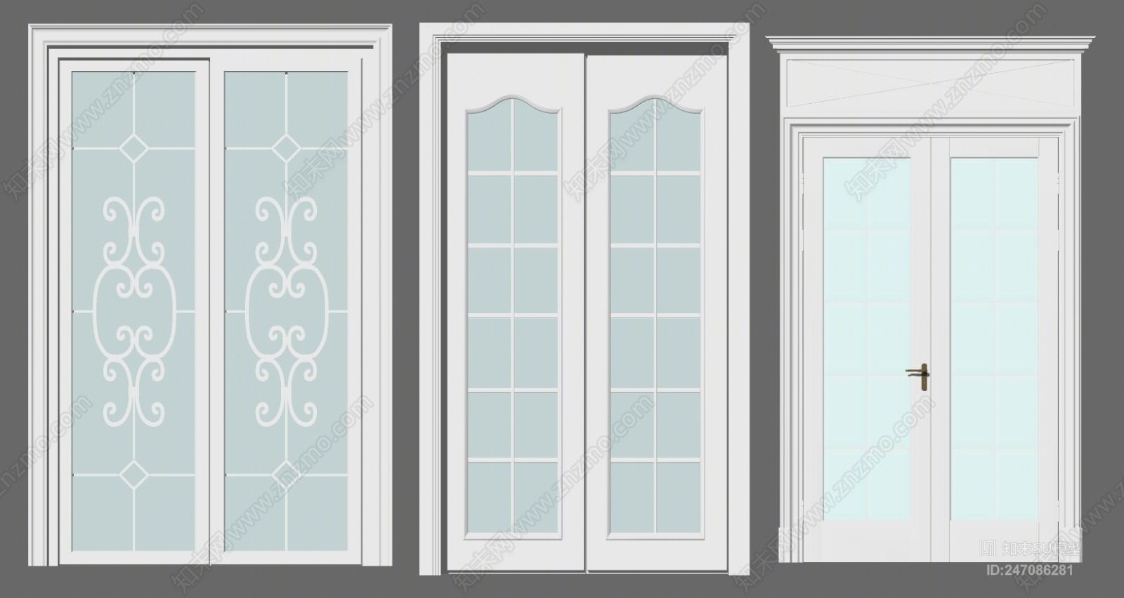 欧式风格厨房双开SU模型下载【ID:247086281】