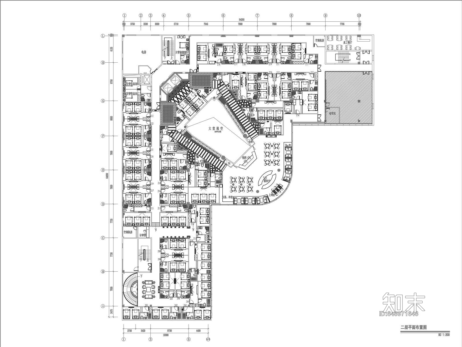 铭濠酒店会所混搭风格全套图纸cad施工图下载【ID:648971648】