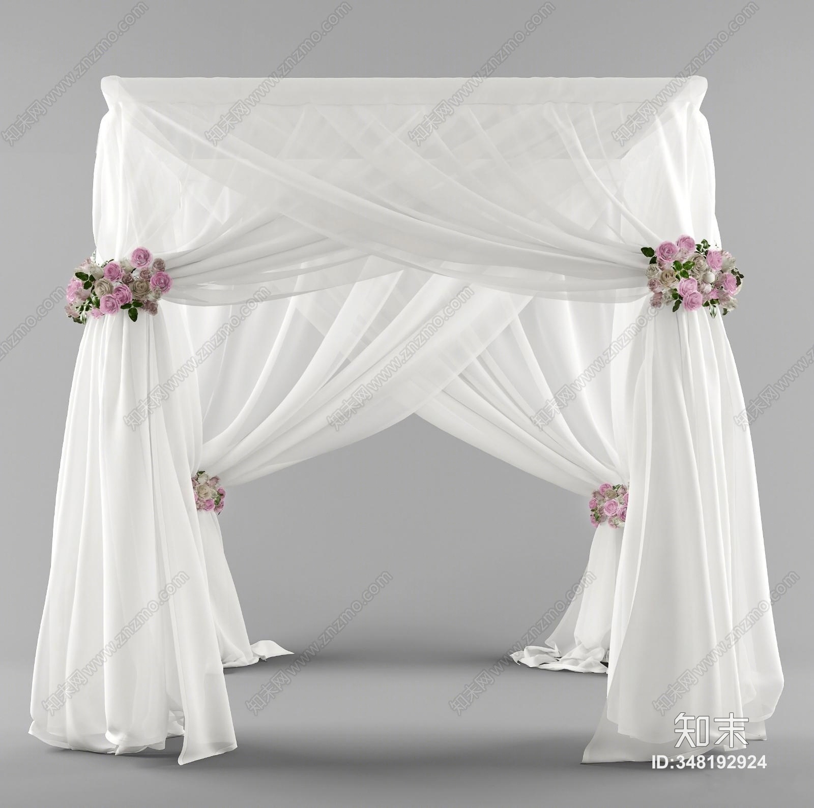 现代蚊帐3D模型下载【ID:348192924】