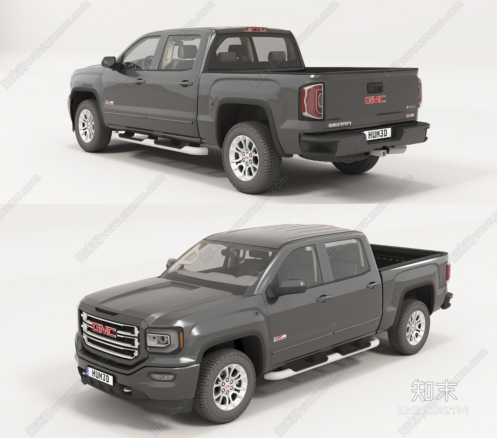 现代皮卡汽车3D模型下载【ID:245292194】