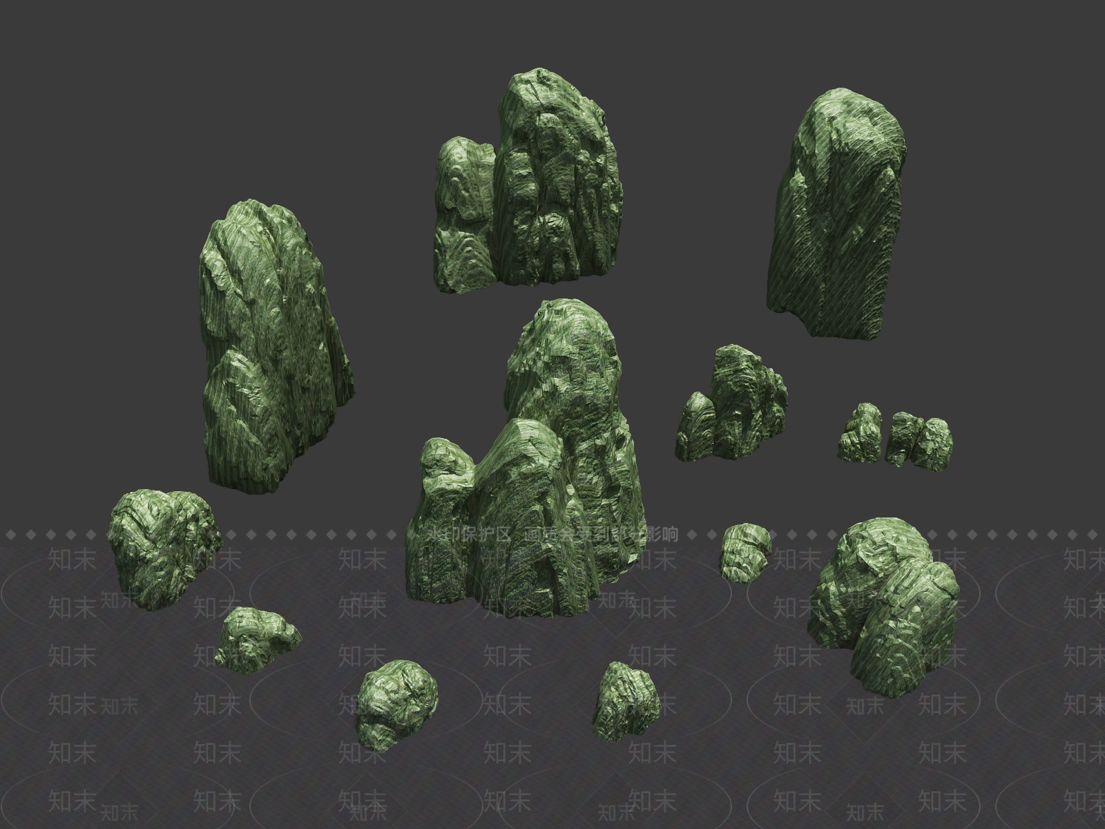 岩石假山山石景观石3D模型下载【ID:535218795】