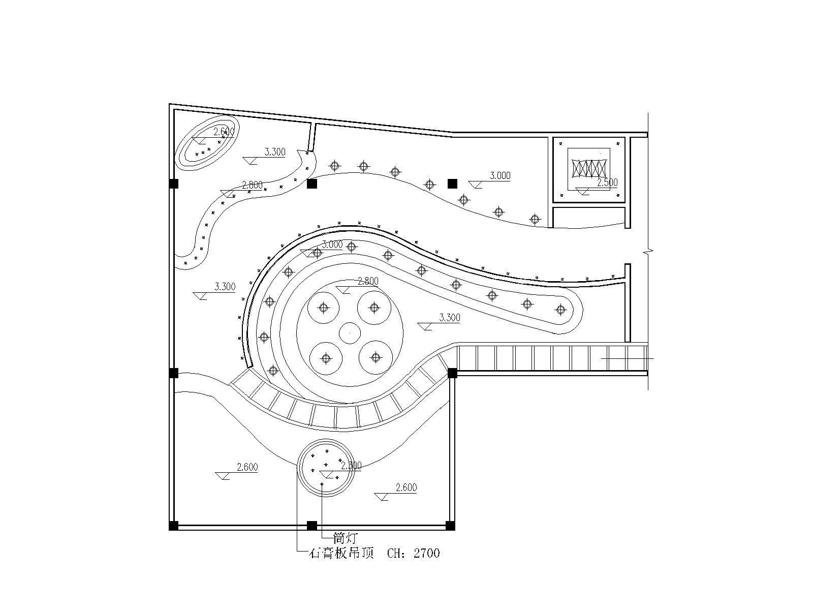 LOFT工业风格酒吧装修施工图（附效果图）cad施工图下载【ID:733597400】