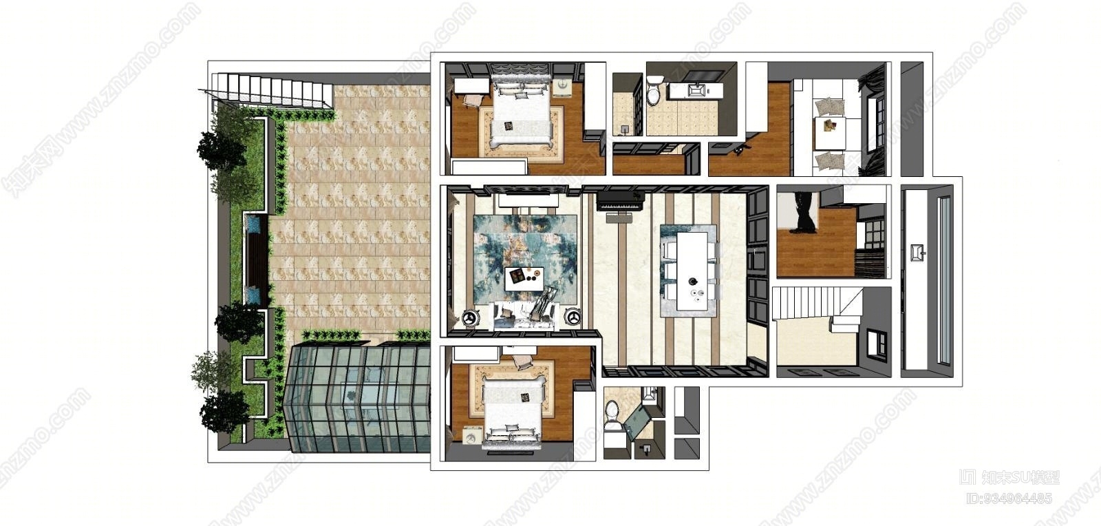 阳光房SU模型下载【ID:934964485】