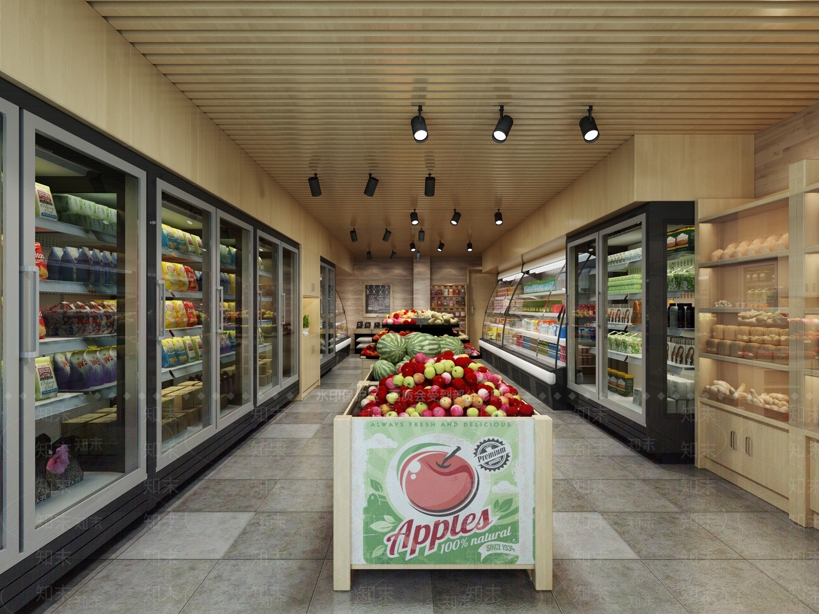 现代简约水果店3D模型下载【ID:632708350】