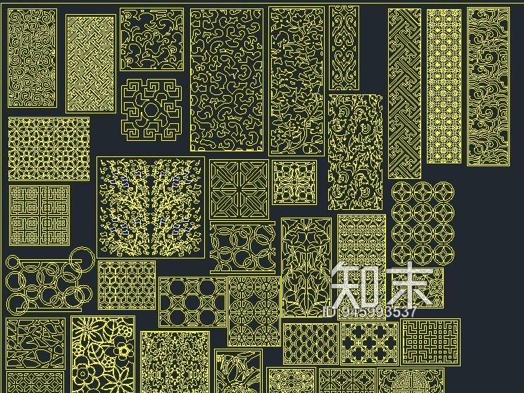 HBA-中式风格施工图下载【ID:945993537】