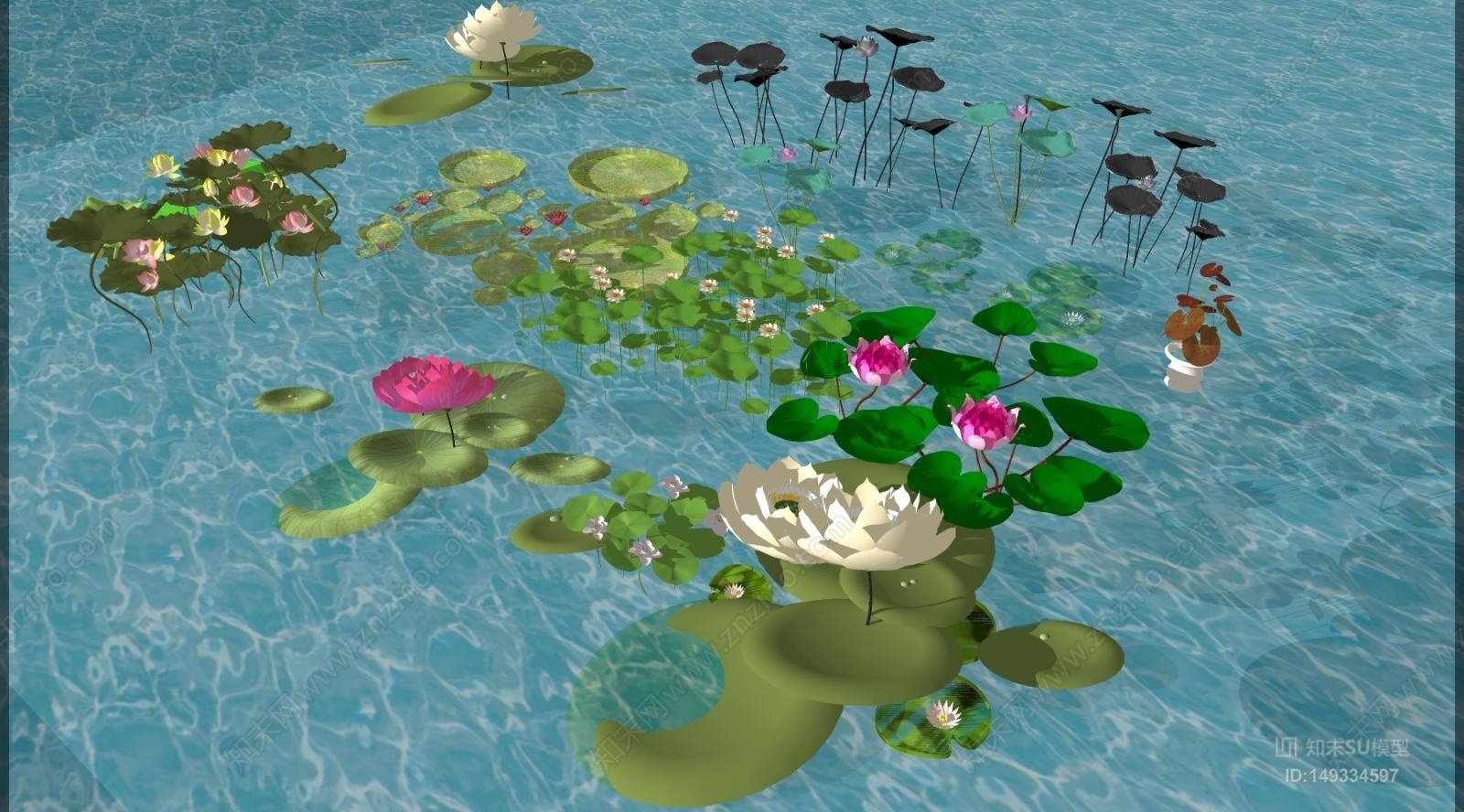 现代风格花SU模型下载【ID:149334597】