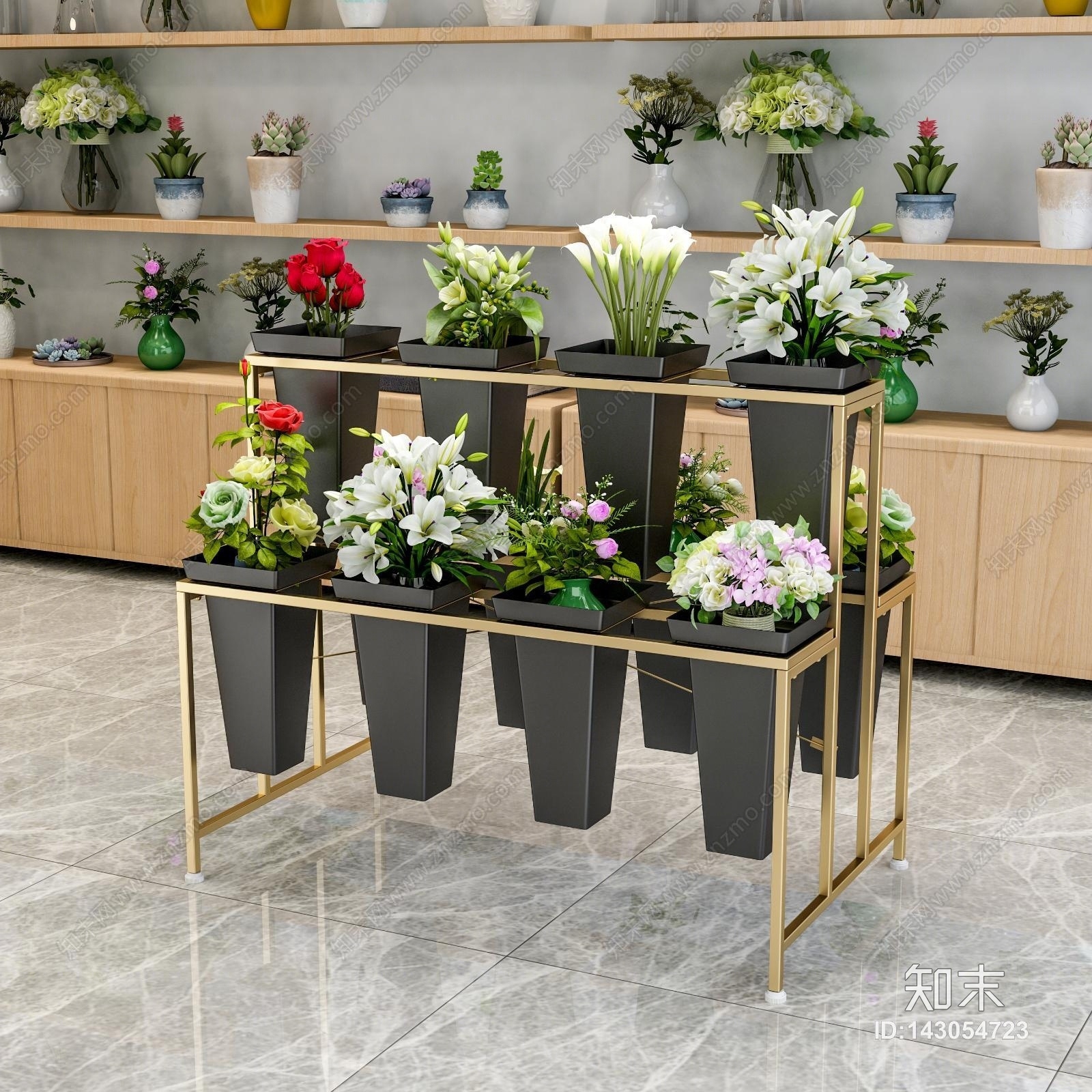 现代花店3D模型下载【ID:143054723】