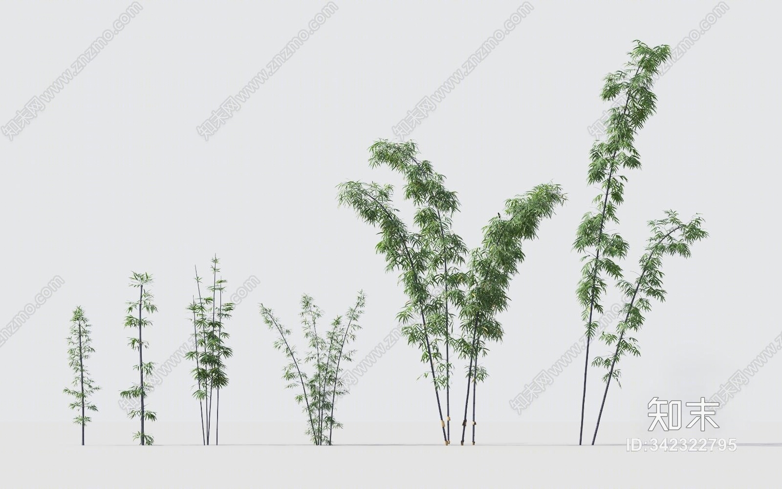 现代绿植竹子组合3D模型下载【ID:342322795】