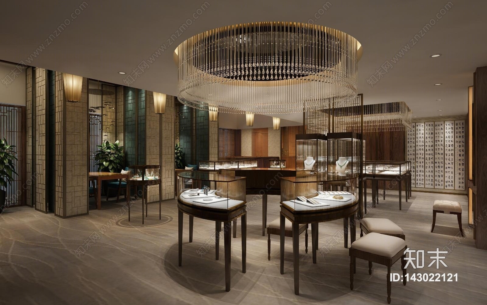 现代珠宝首饰3D模型下载【ID:143022121】