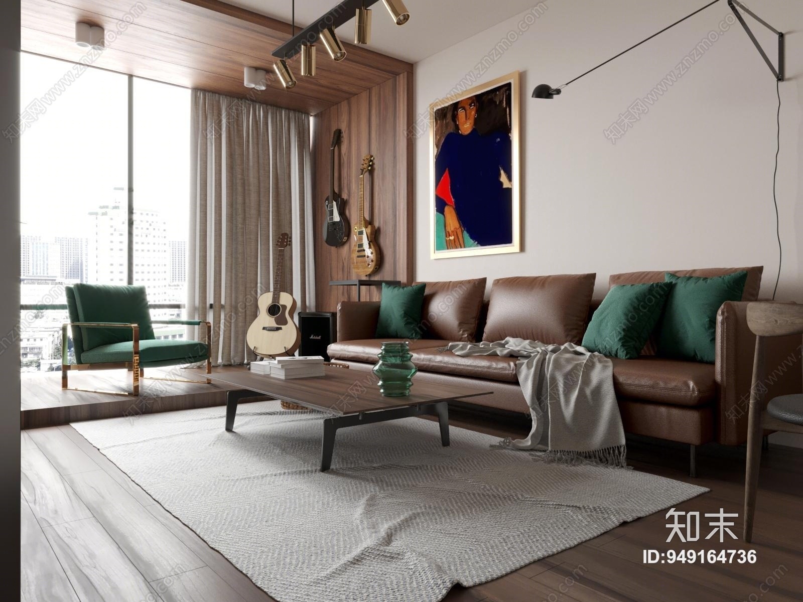 现代单身小公寓3D模型下载【ID:949164736】