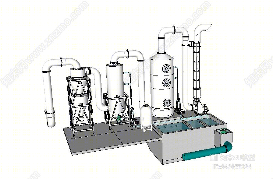 污水处理设备SU模型下载【ID:942057224】