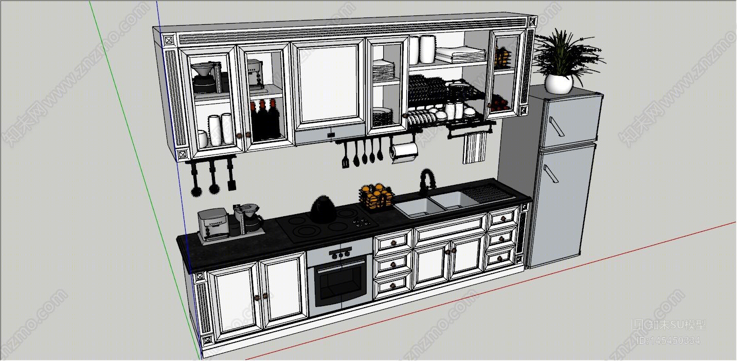 北欧厨房用具SU模型下载【ID:145450334】