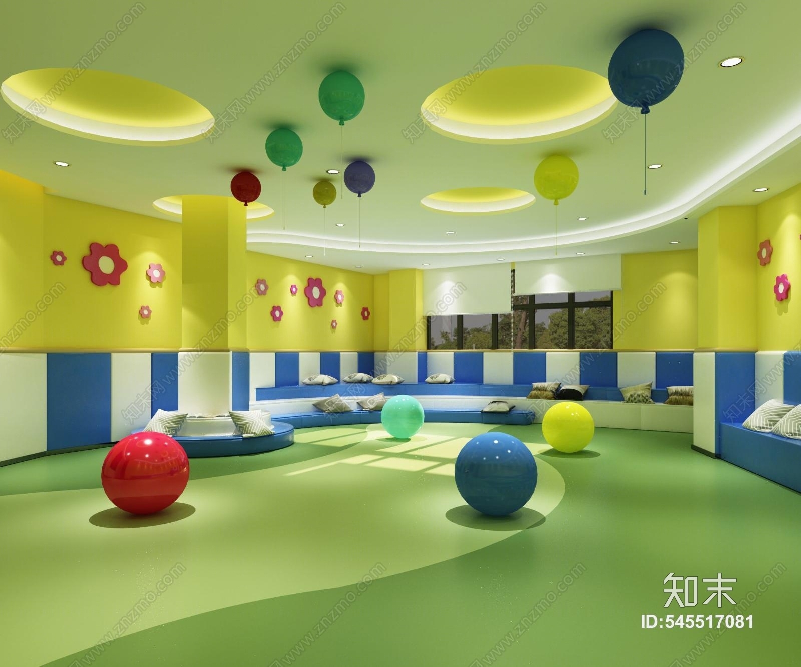现代幼儿活动区3D模型下载【ID:545517081】